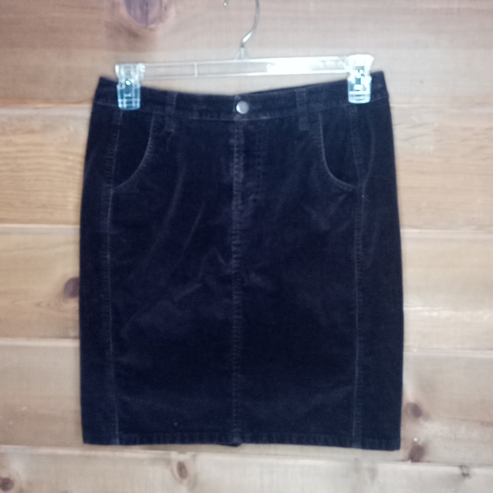 Dark brown corduroy skirt